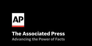 The white, black, and red logo of AP News