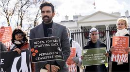 New York State Assemblymember Zohran Mamdani, now a NYC mayoral candidate, speaks during a news conference outside the White House