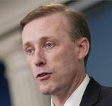 Then-national security adviser Jake Sullivan speaks at the White House
