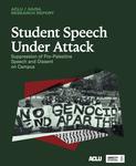 Green cover page for the ACLU report titled: Student Speech Under Attack